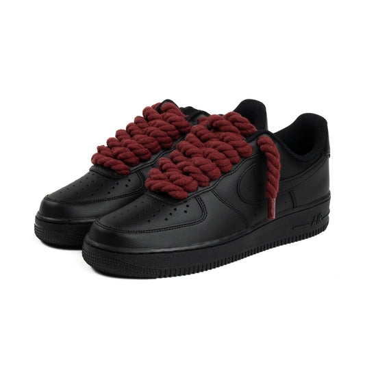 Nike Air Force 1 Low '07 Black / Burgundy Rope